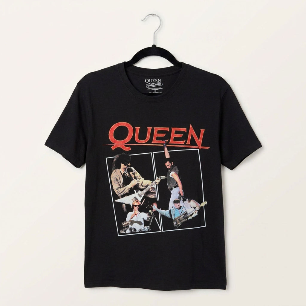 Queen Unisex Premium Carbon T-Shirt: Poster (Black)