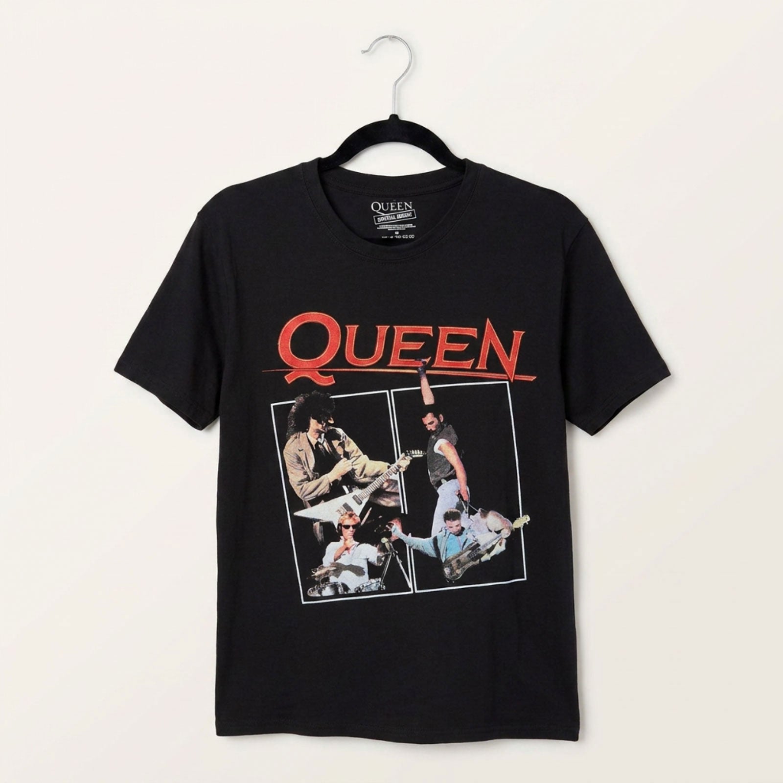Queen Unisex Premium Carbon T-Shirt: Poster (Black)
