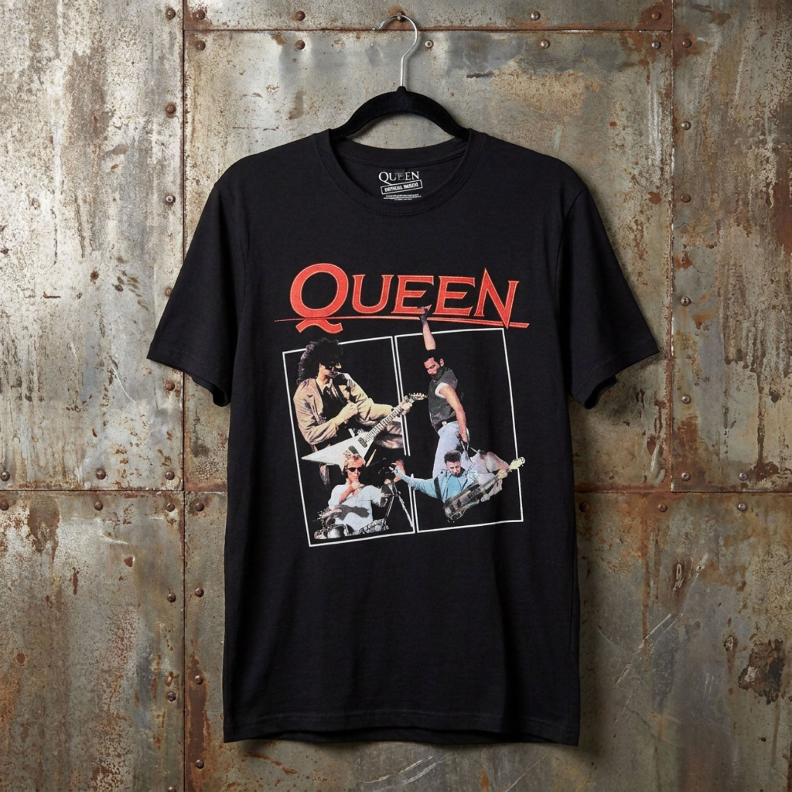 Queen Unisex Premium Carbon T-Shirt: Poster (Black)