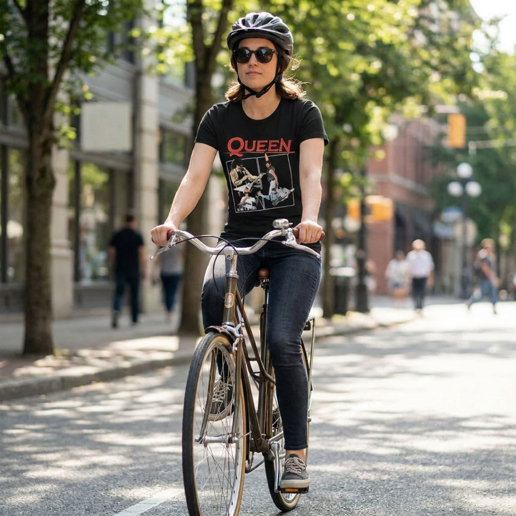 Queen Unisex Premium Carbon T-Shirt: Poster (Black)