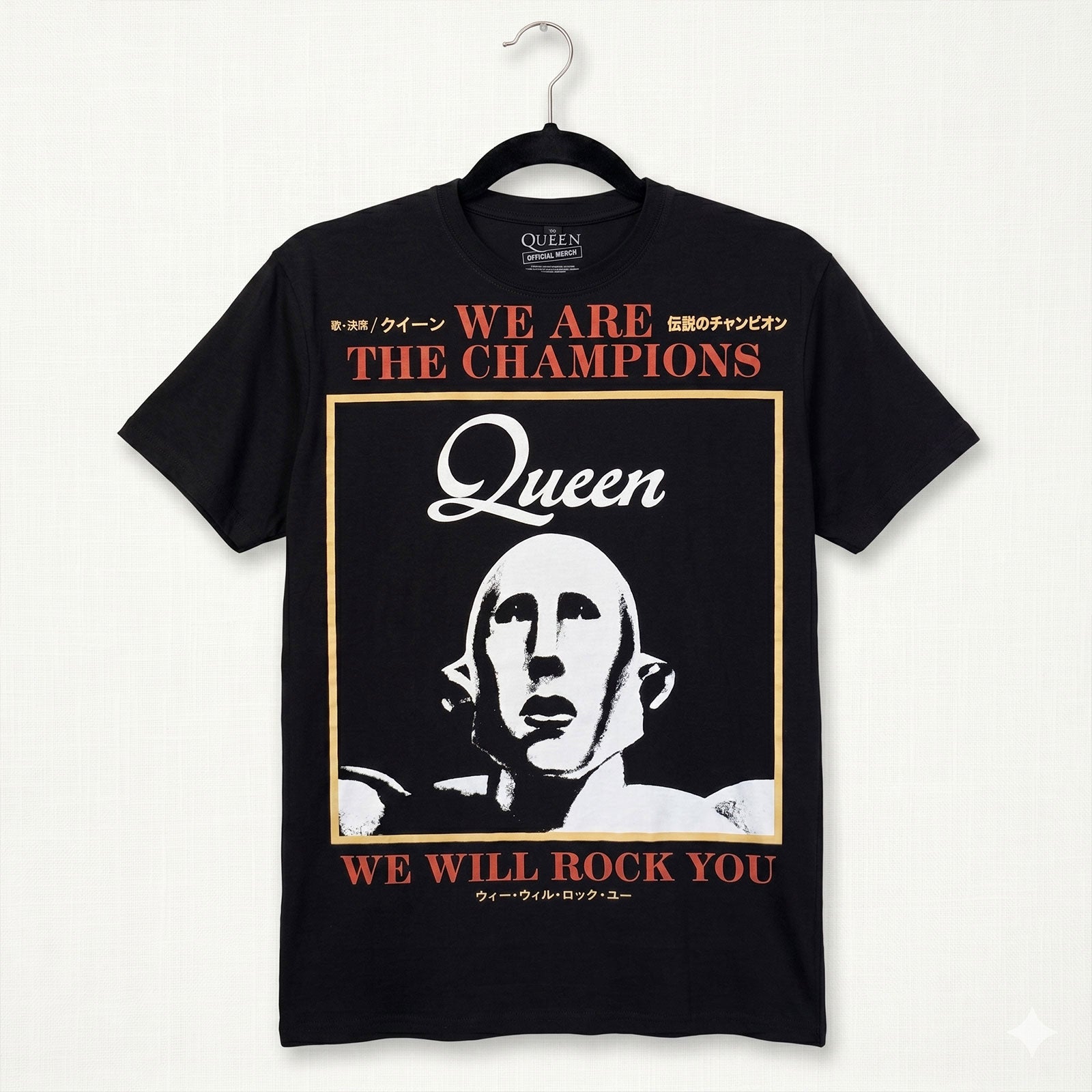 Queen Unisex Premium Carbon T-Shirt: We Are The Champions (Black)