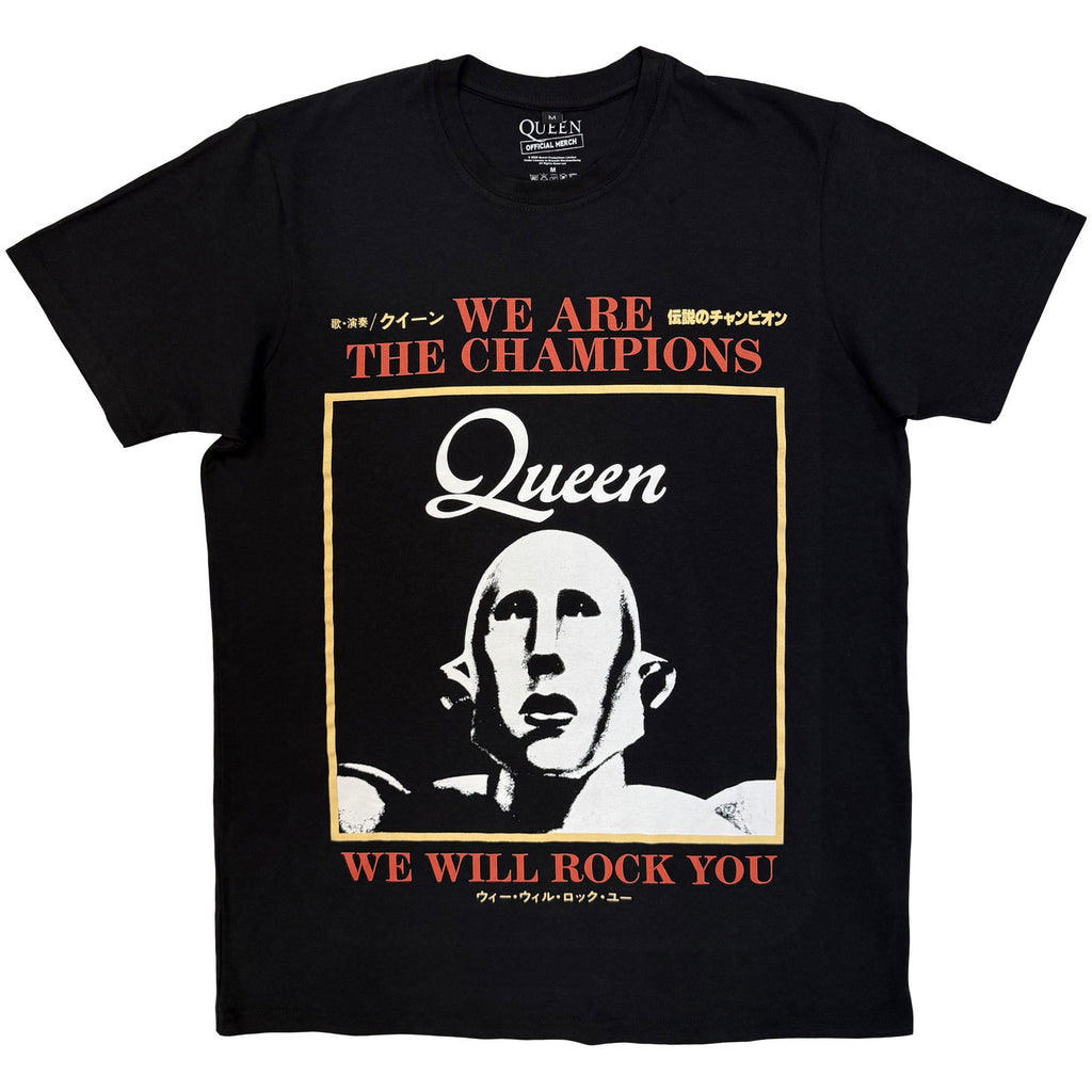 Queen Unisex Premium Carbon T-Shirt: We Are The Champions (Black)