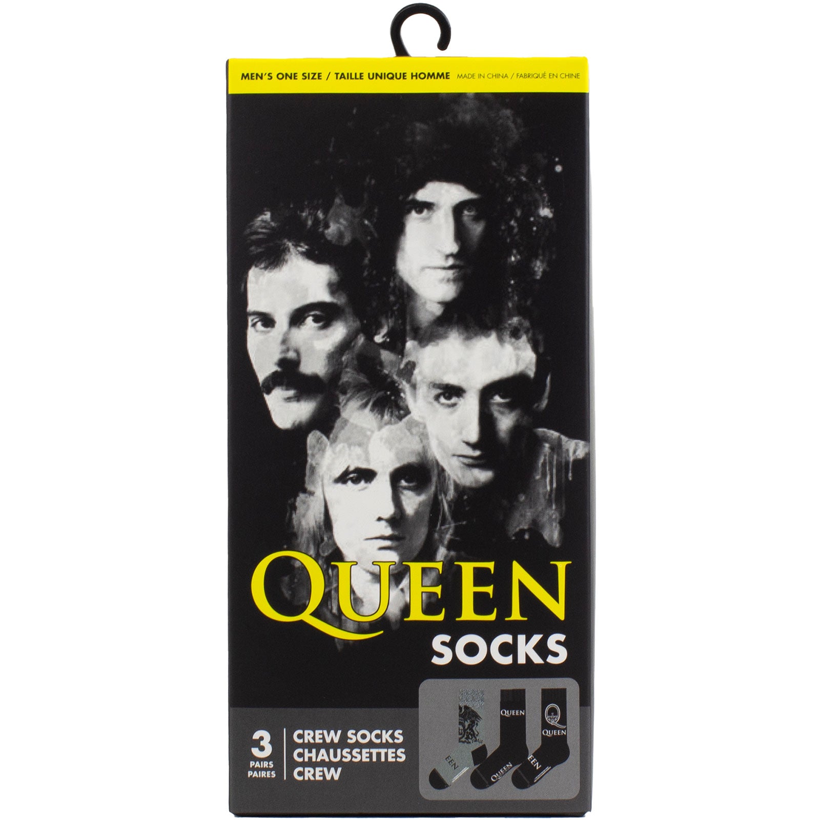 Queen Unisex Sock Gift Box: Logos (Multicolour)  (UK Size 6.5 - 11)