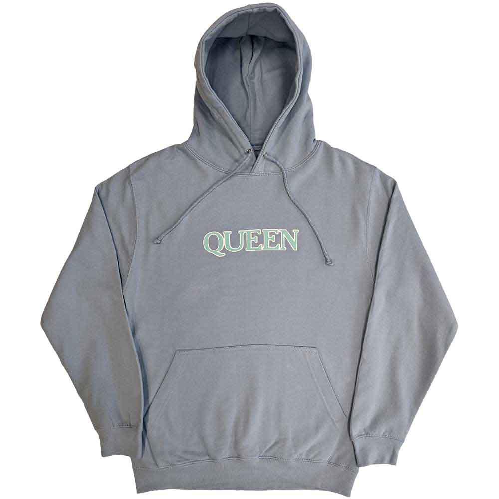 Queen Unisex Pullover Hoodie: Radio Ga Ga (Light Blue) (Back Print)