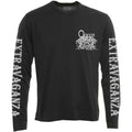 Queen Unisex Long Sleeve T-Shirt: Extravaganza (Black) (Sleeve Print)