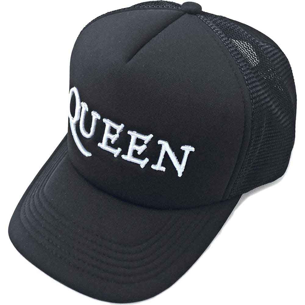 Queen Unisex Mesh Back Cap: Logo (Black)