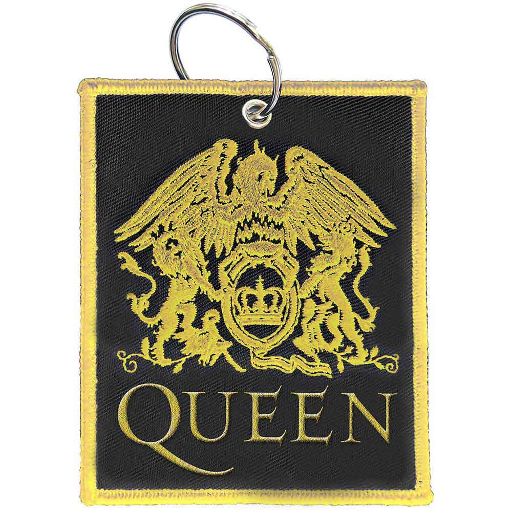 Queen Patch Keychain: Classic Crest (Double Sided)