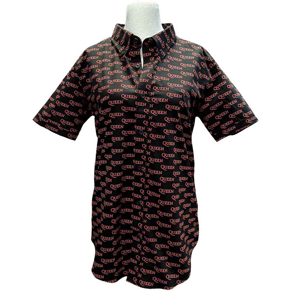 Queen Unisex Casual Shirt: Logo Pattern (Black) (All Over Print) (LOS)