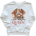 Queen Kids Sweatshirt: Classic Crest (White)
