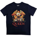 Queen Unisex T-Shirt: Classic Crest (Navy Blue)