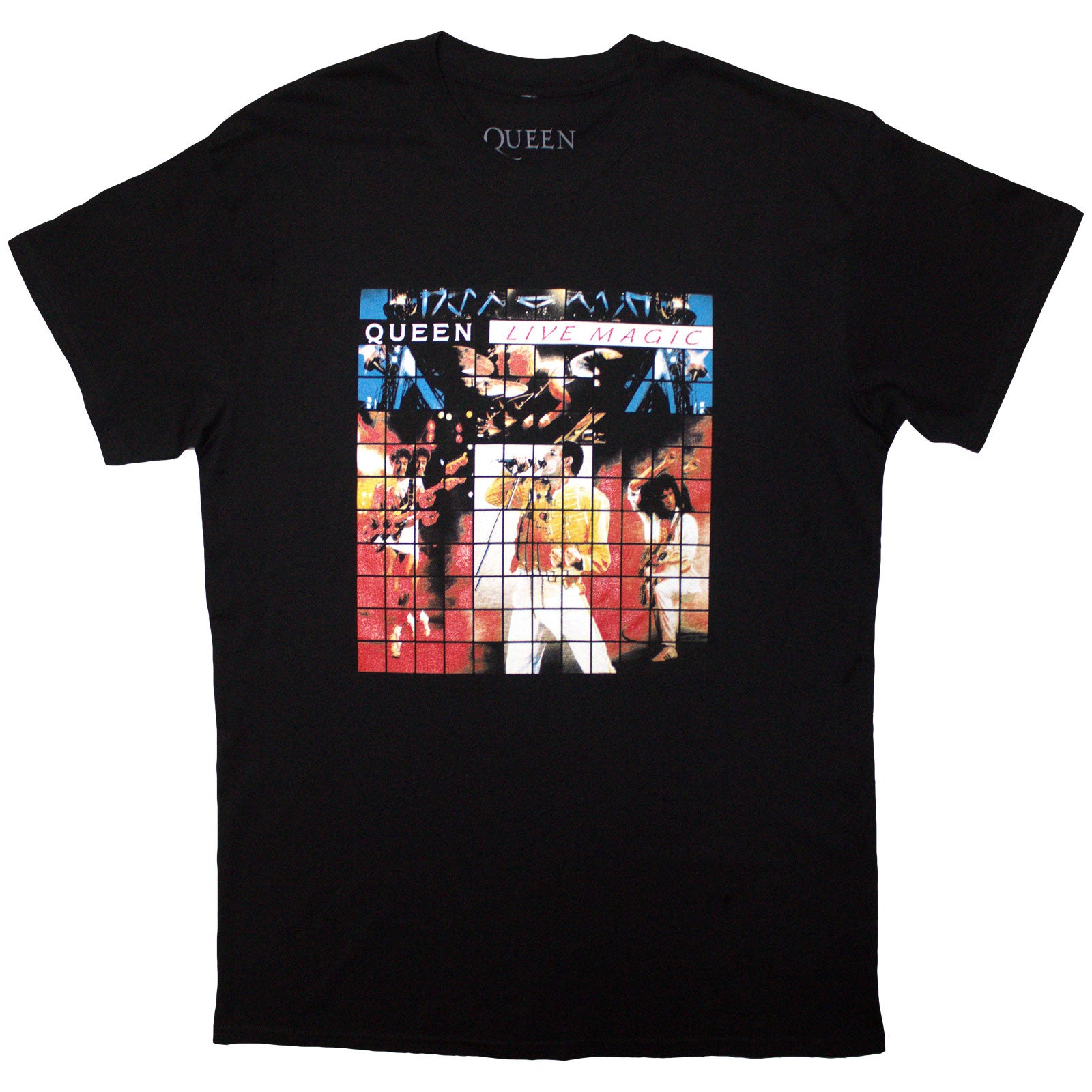 Queen Unisex T-Shirt: Live Magic (Black)