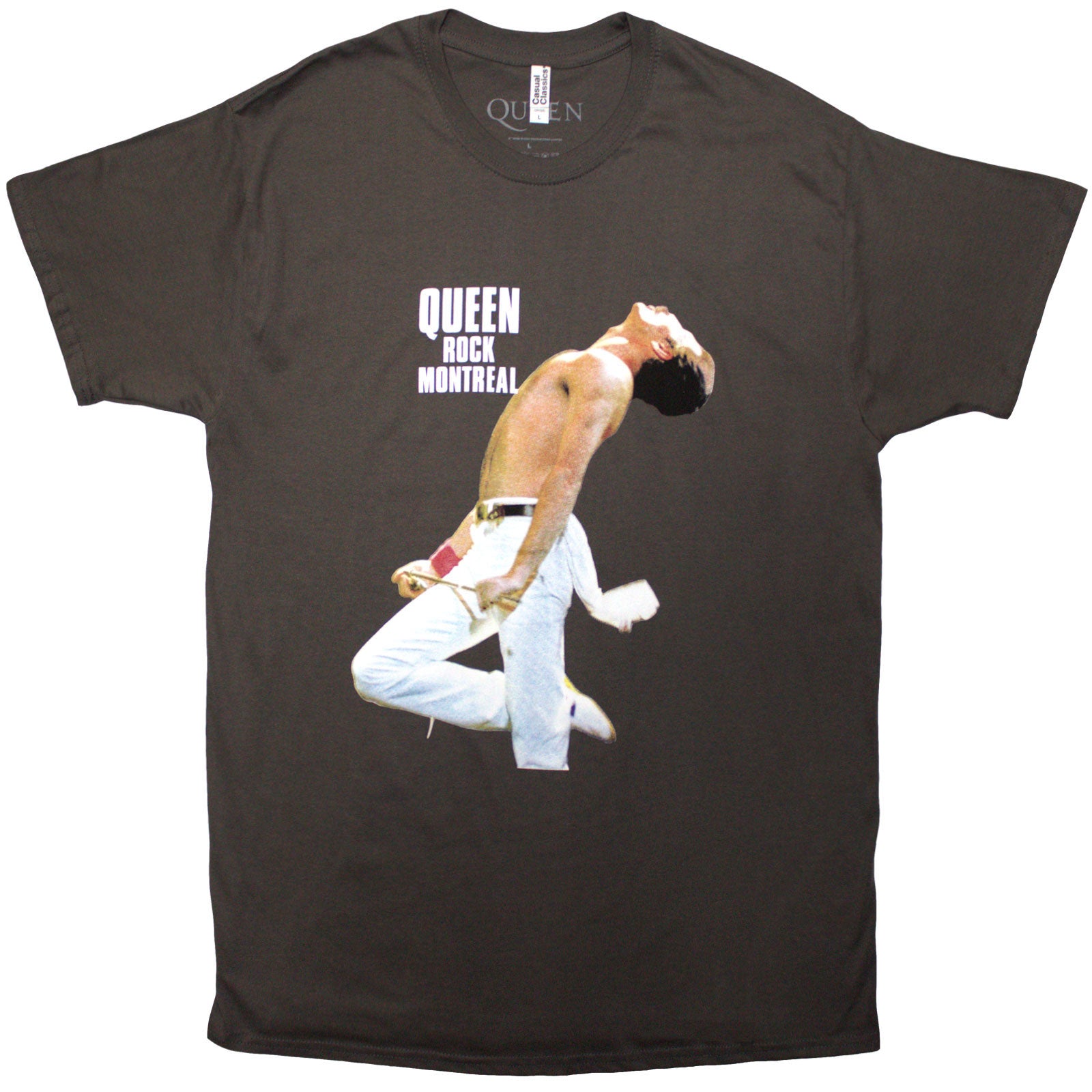 Queen Unisex T-Shirt: Rock Montreal (Charcoal Grey)