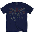 Queen Unisex T-Shirt: Vintage Union Jack (Navy Blue)