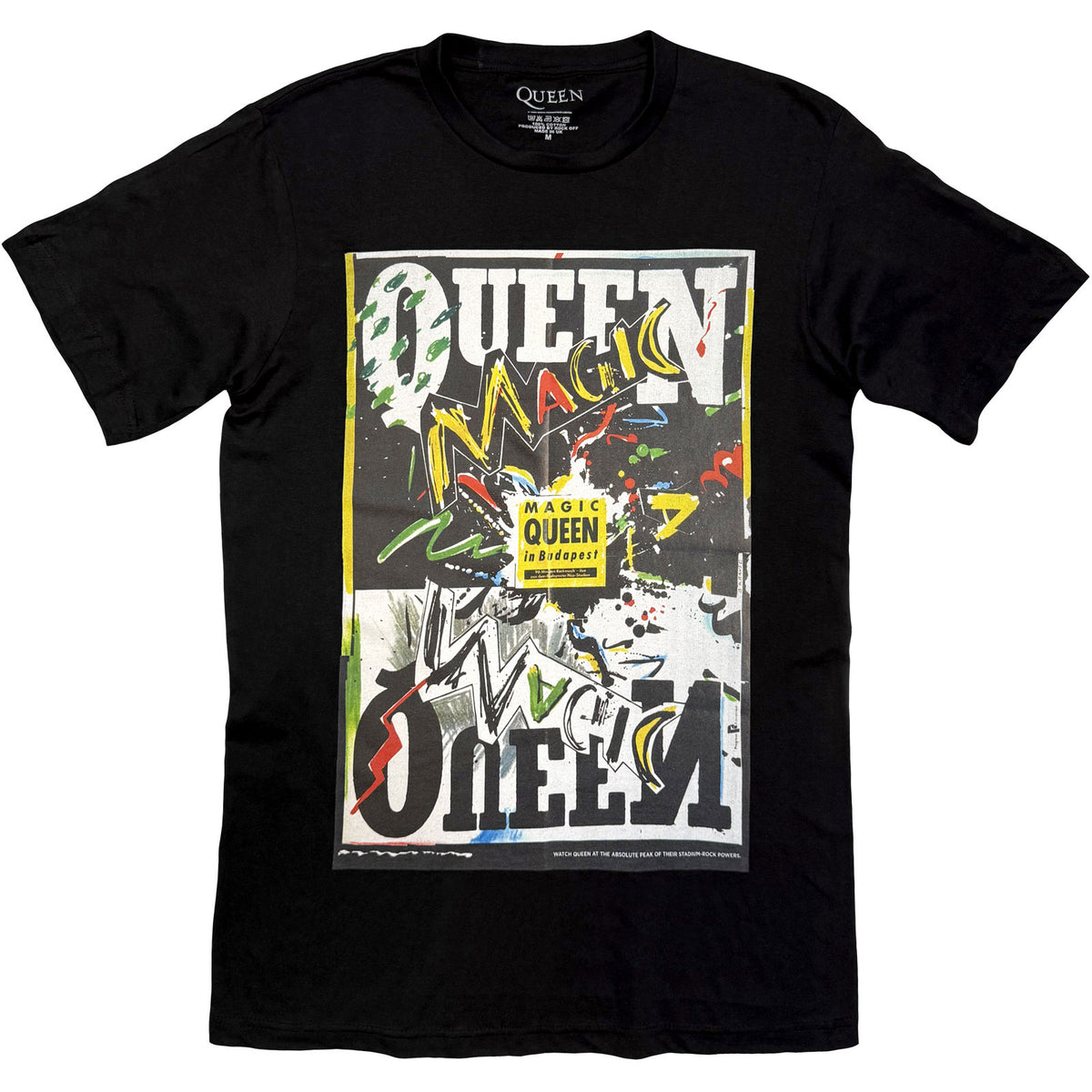 Queen Unisex T-Shirt: Budapest Magic Poster (Black)