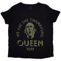 Queen Ladies T-Shirt: We Are The Champions (Black)