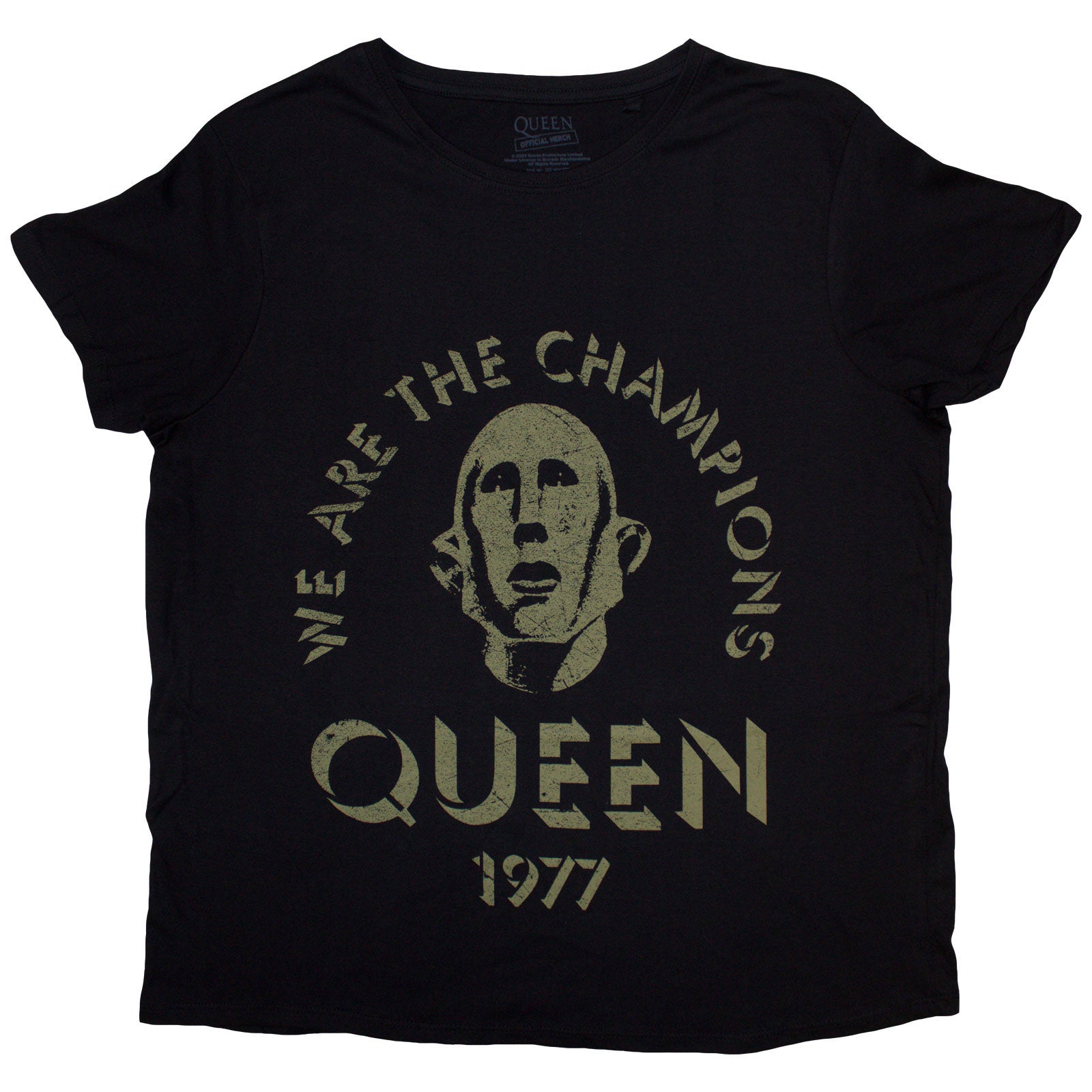 Queen Ladies T-Shirt: We Are The Champions (Black)
