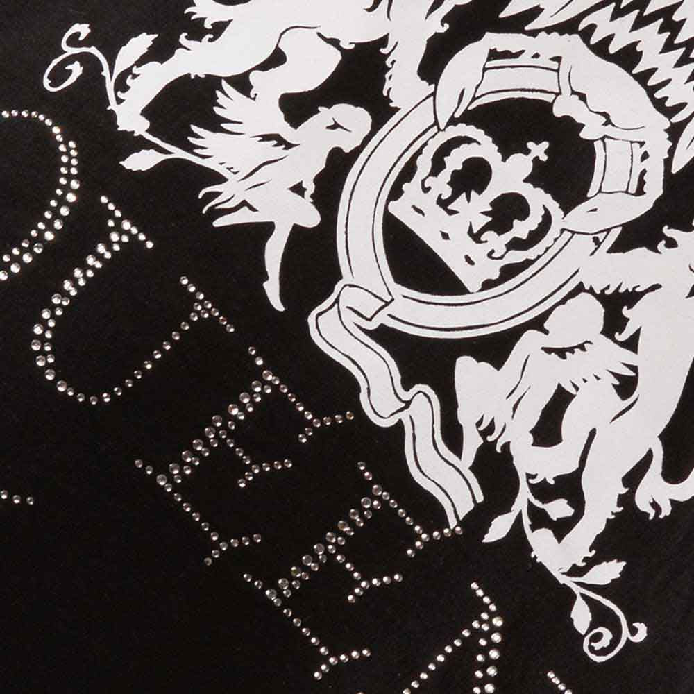 Queen Unisex T-Shirt: Crest Logo (Black) (Embellished)