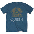 Queen Unisex T-Shirt: Crest (Indigo Blue)
