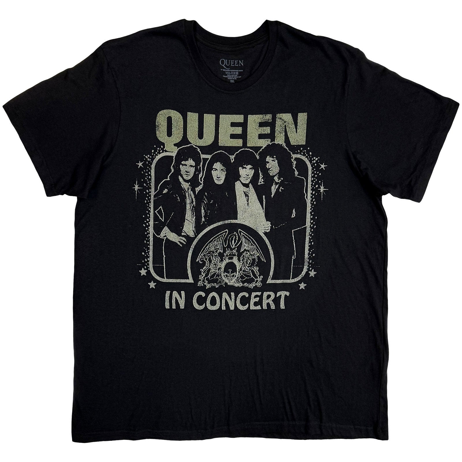 Queen Unisex T-Shirt: In Concert (Black)