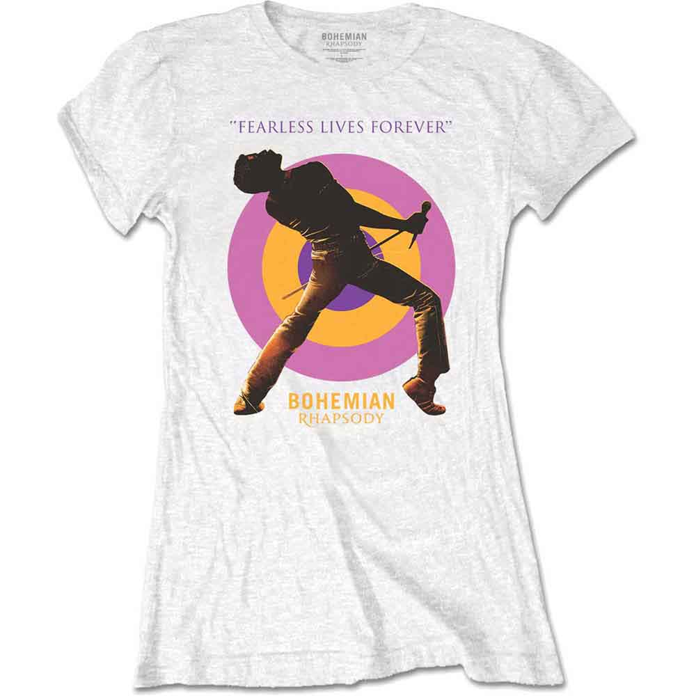 Queen Ladies T-Shirt: Fearless (White)
