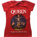 Queen Ladies T-Shirt: One Bites The Dust (Red)