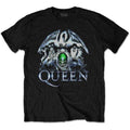 Queen Unisex T-Shirt: Metal Crest (Black)