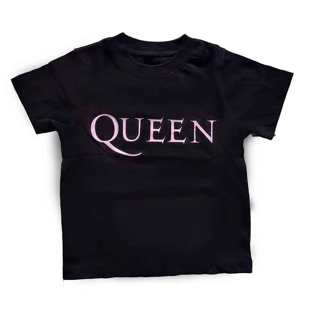 Queen Kids Toddler T-Shirt: Pink Logo (Black)