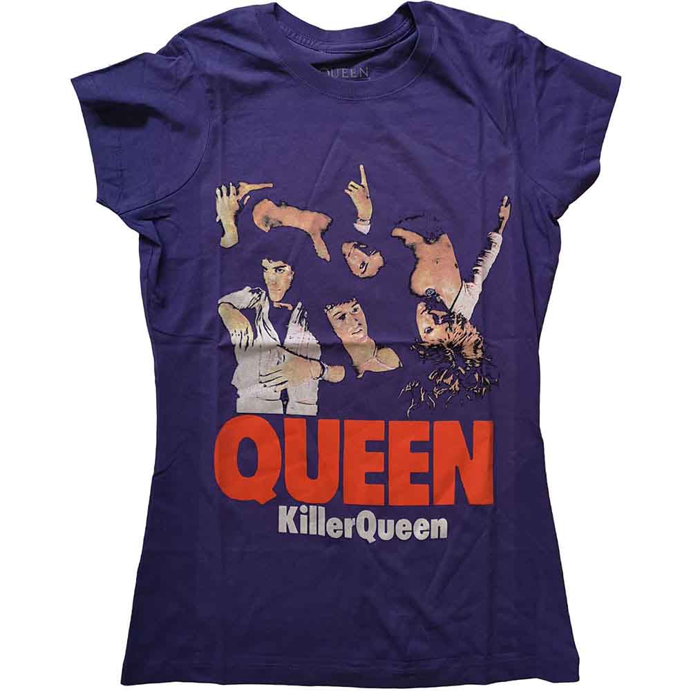 Queen Ladies T-Shirt: Killer Queen (Purple)