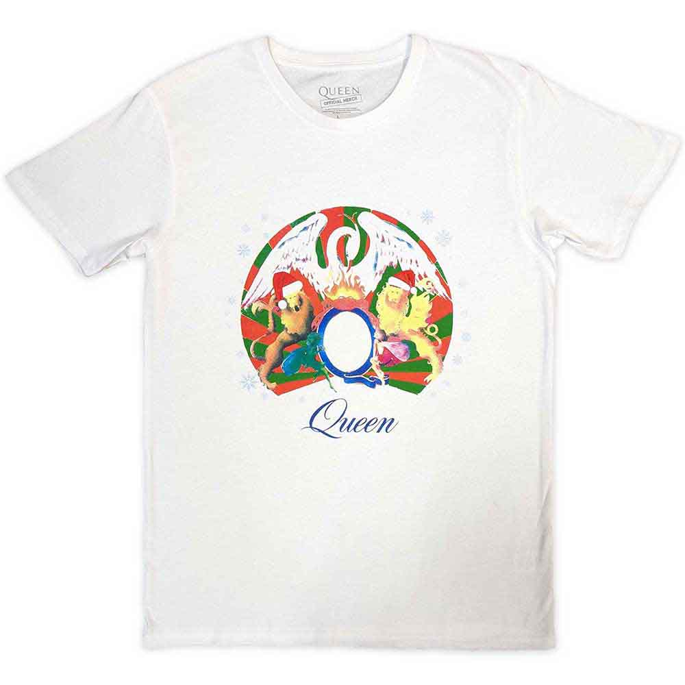 Queen Unisex T-Shirt: Snowflake Crest (White)