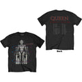 Queen Unisex T-Shirt: European Tour 1984 (Black) (Back Print)