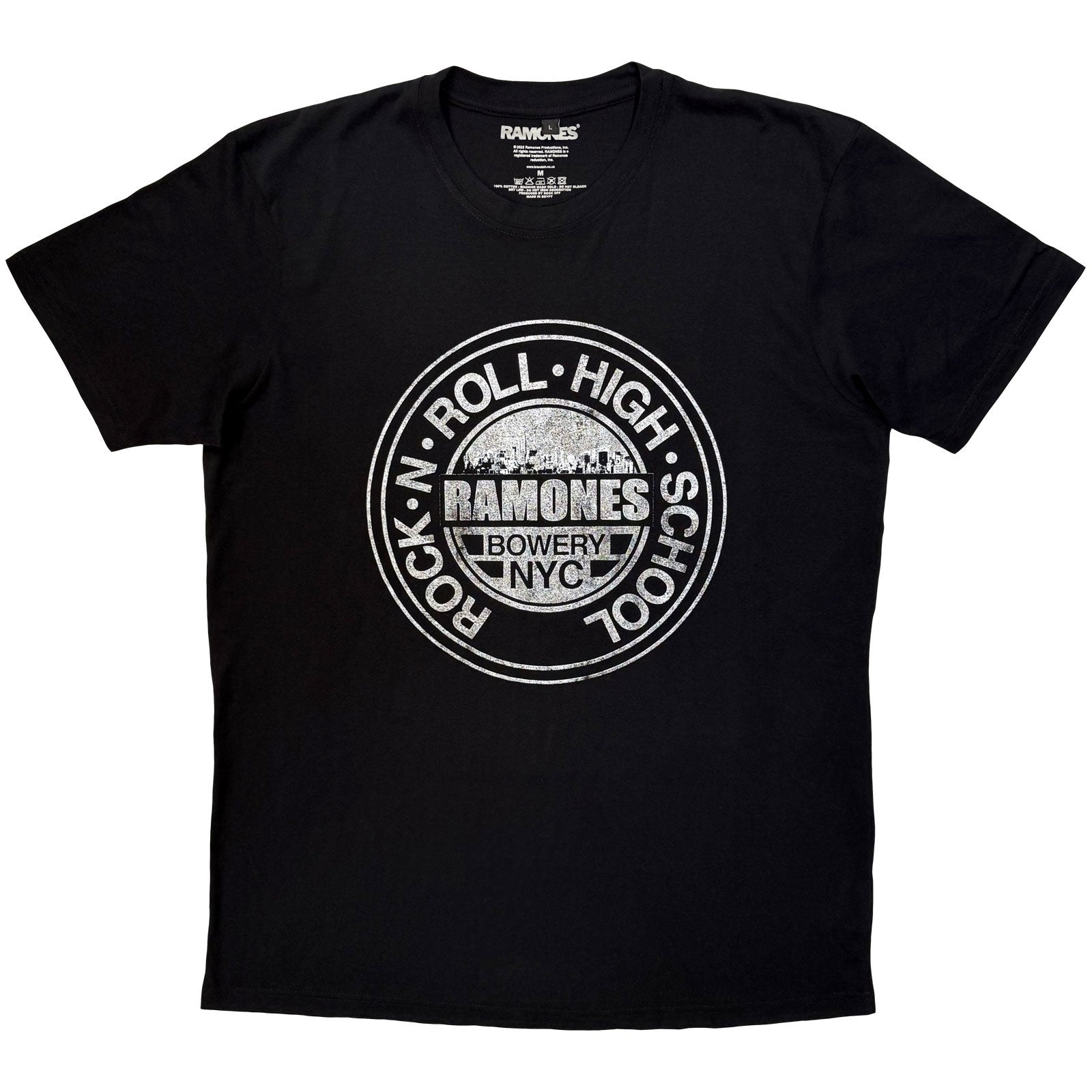 Ramones Unisex Premium Carbon T-Shirt: Rock N' Roll High School (Black)