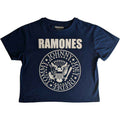 Ramones Ladies Crop Top: Presidential Seal (Denim Blue)