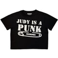 Ramones Ladies Crop Top: Judy Is A Punk (Black)