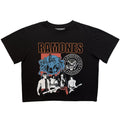 Ramones Ladies Crop Top: Montage (Black)