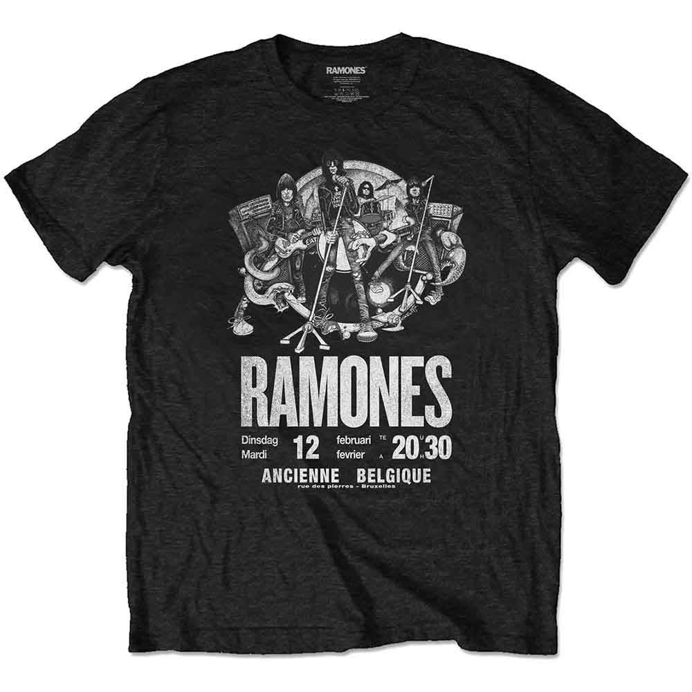 Ramones Unisex T-Shirt: Belgique Eco (Black)