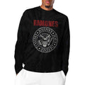 Ramones Unisex Long Sleeve T-Shirt: Presidential Seal (Black) (Wash Collection)