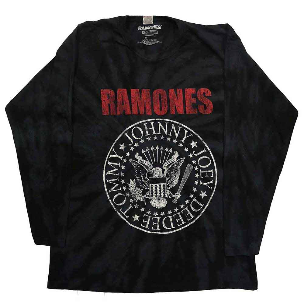 Ramones Unisex Long Sleeve T-Shirt: Presidential Seal (Black) (Wash Collection)
