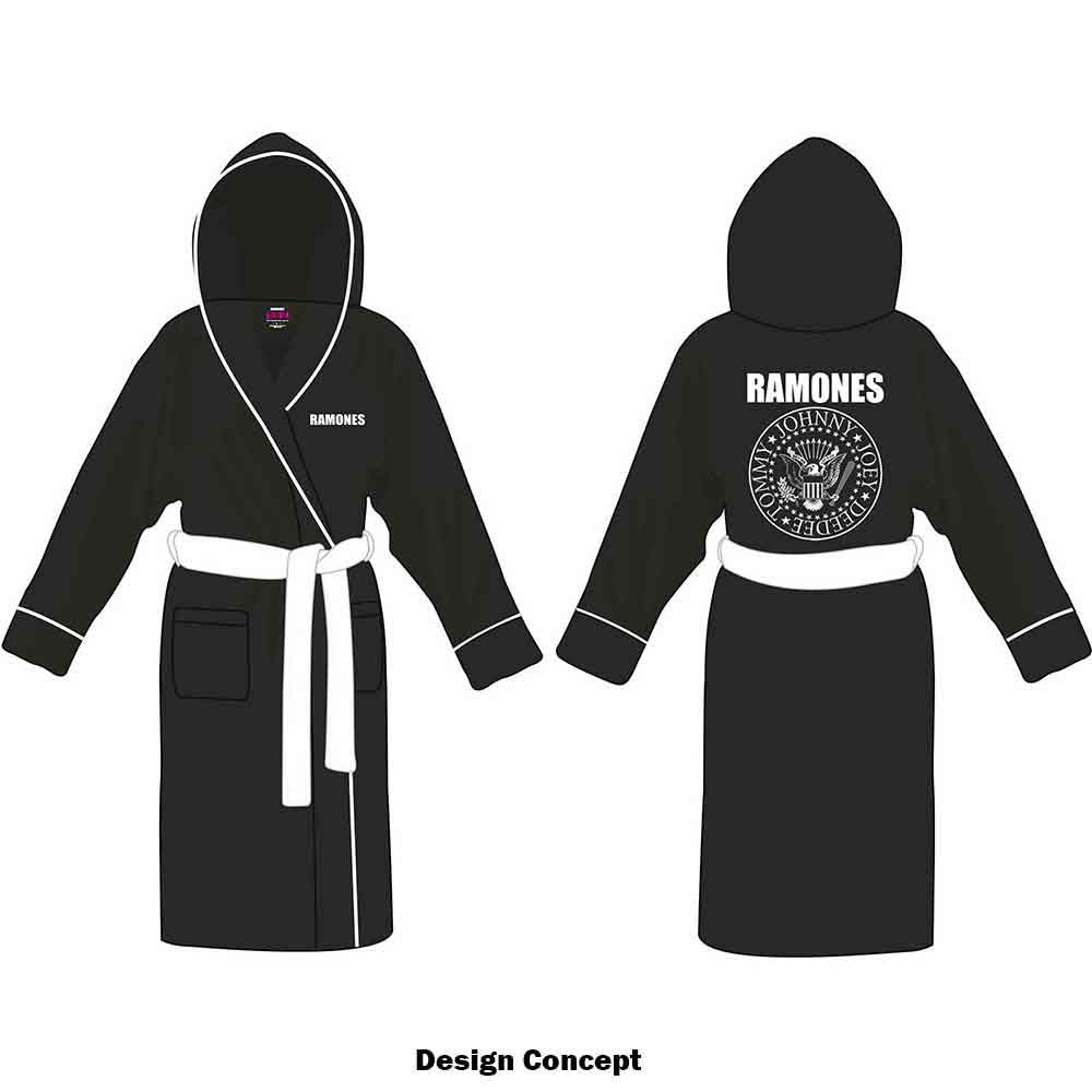Ramones Unisex Bathrobe: Presidential Seal (Black) (Back Print)