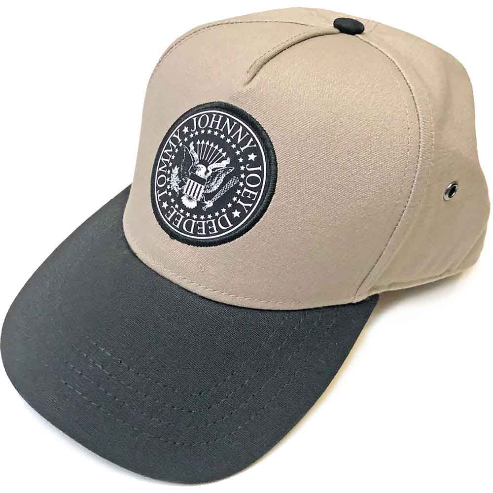 Ramones Unisex Snapback Cap: Presidential Seal (Black & Sand)