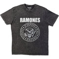 Ramones Unisex Stone Wash T-Shirt: Presidential Seal (Charcoal Grey)