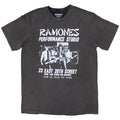 Ramones Unisex Stone Wash T-Shirt: East Village (Charcoal Grey)