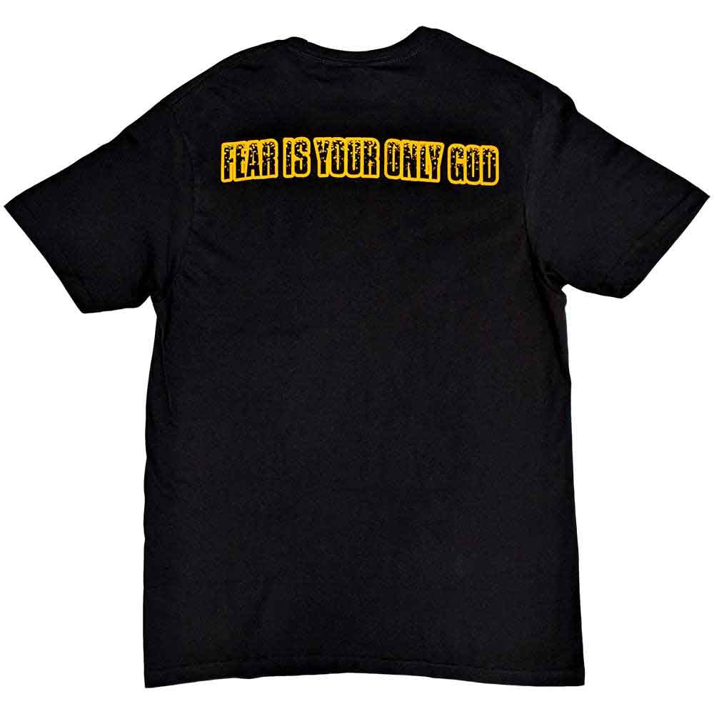 Rage Against The Machine Unisex T-Shirt: Fear Is Our Only God (Black) (Back Print)
