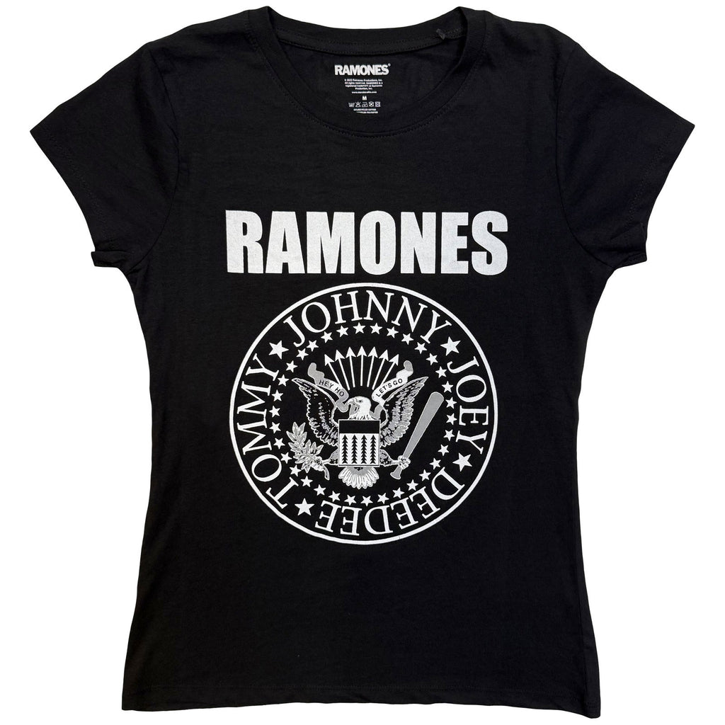 Ramones Ladies T-Shirt: Seal (Black) (Skinny Fit)