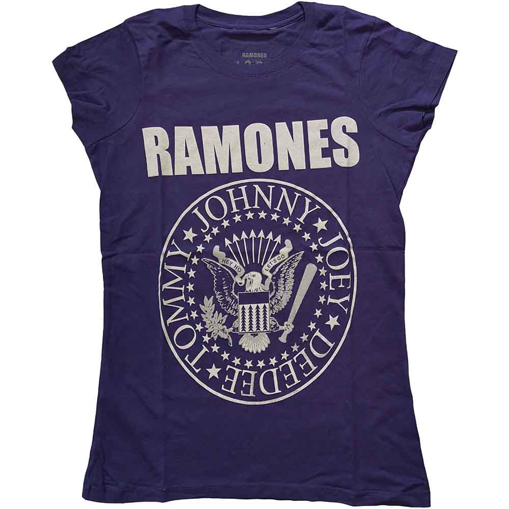Ramones Ladies T-Shirt: Presidential Seal (Purple) (LOS)
