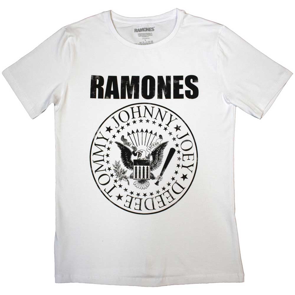 Ramones Ladies T-Shirt: Presidential Seal (White)