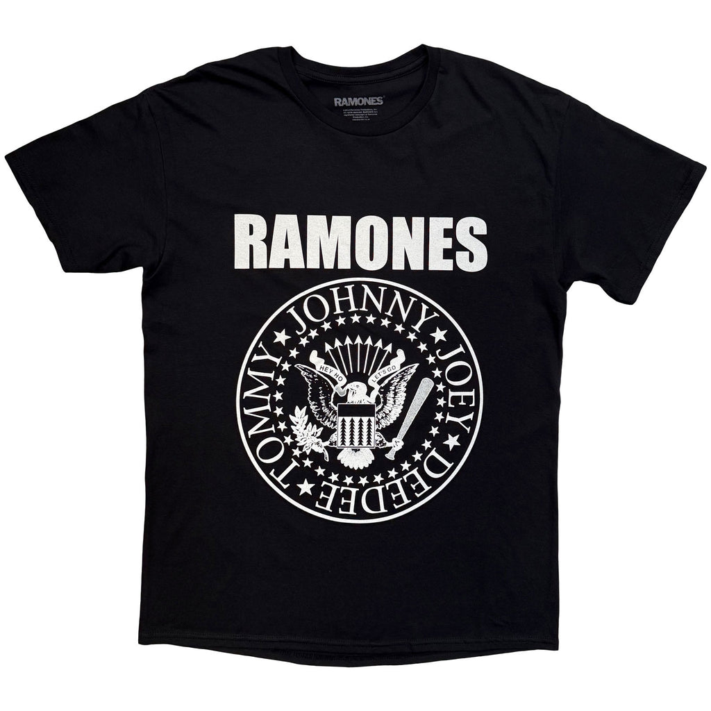 Ramones Unisex T-Shirt: Hey Ho (Front & Back) (Black) (Back Print)