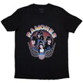 Ramones Ladies T-Shirt: Vintage Wings Photo (Black)