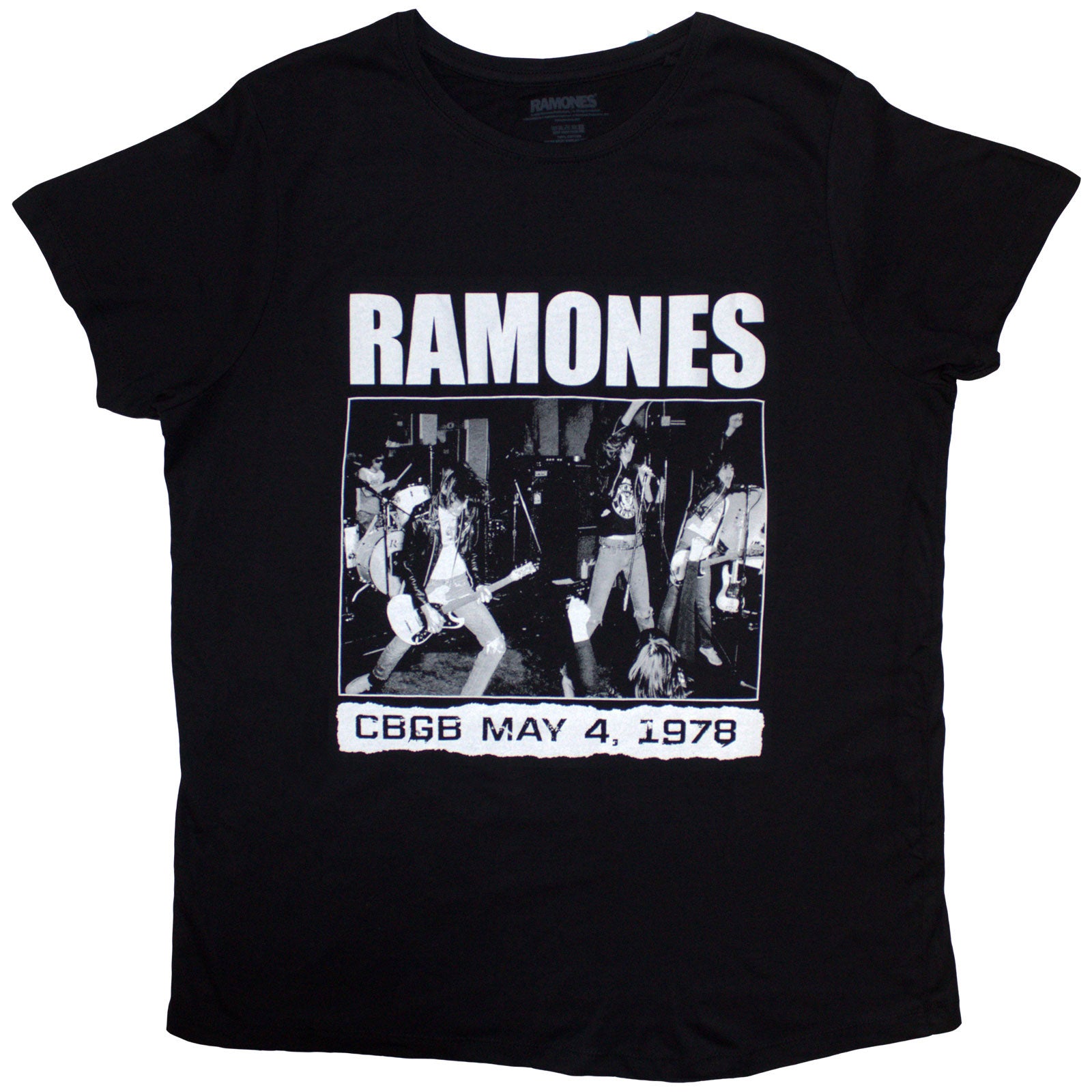 Ramones Ladies T-Shirt: CBGB 1978 (Black)