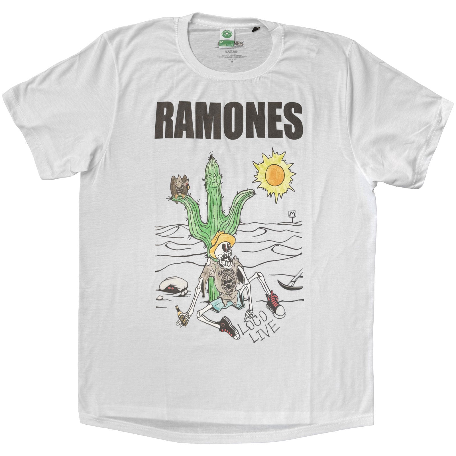 Ramones Ladies T-Shirt: Loco Live (White)