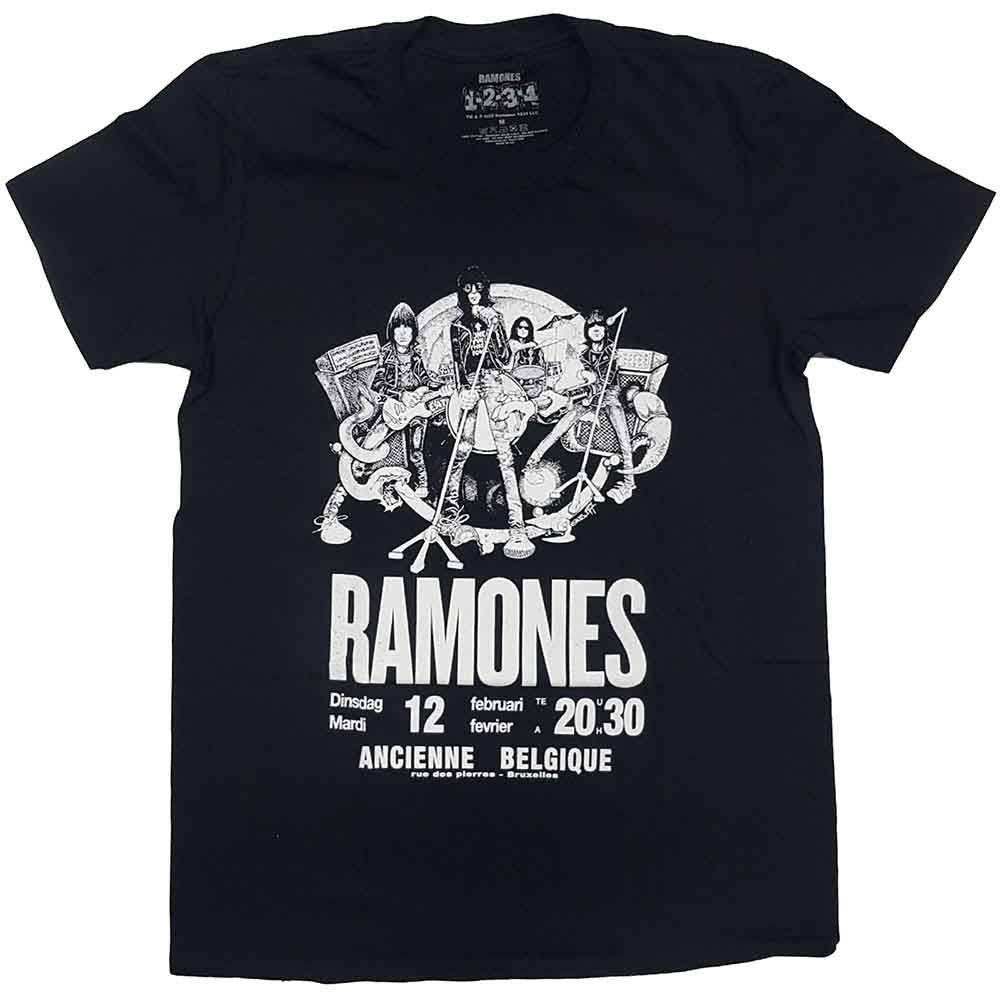 Ramones Unisex T-Shirt: Belgique (Black)
